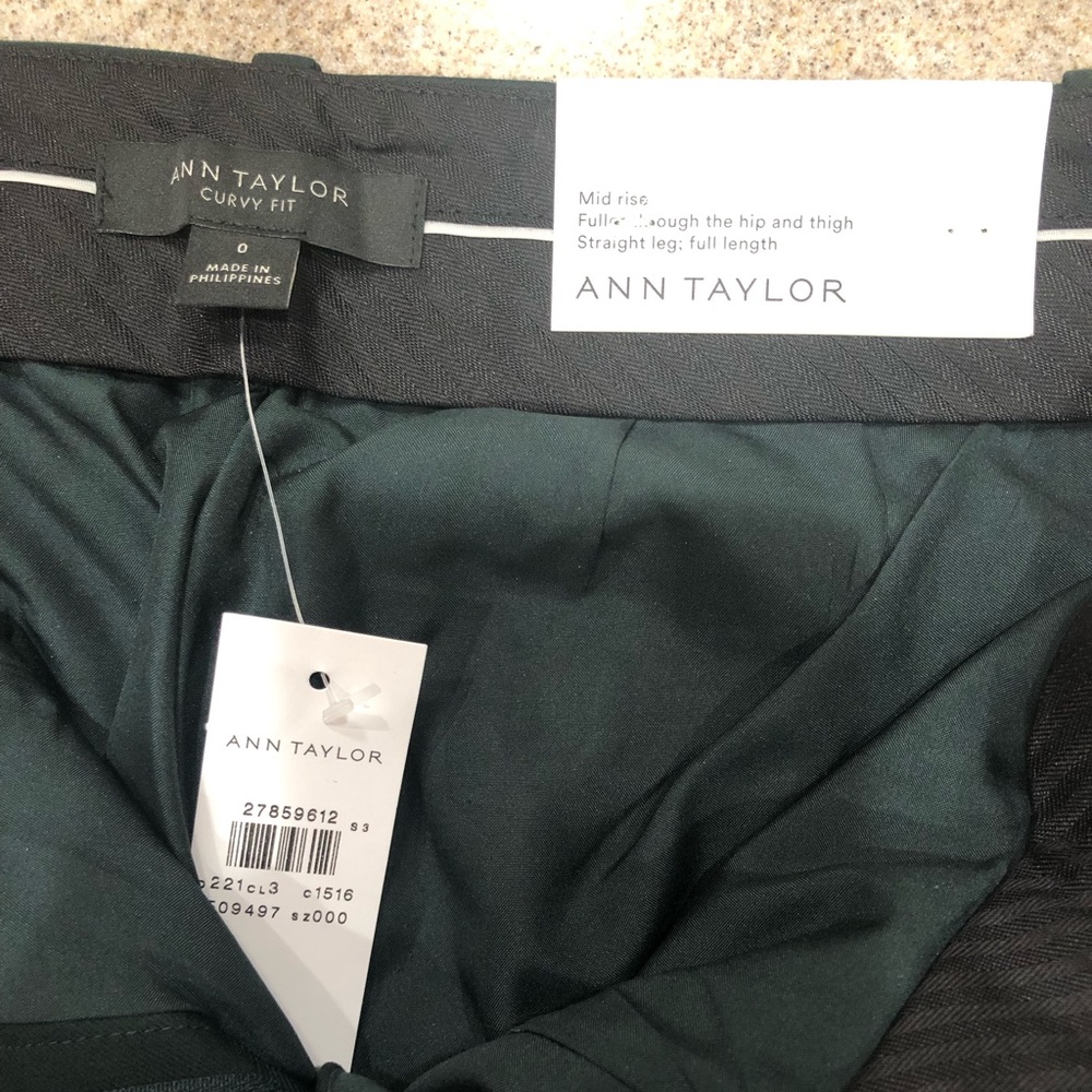 NWT Ann Taylor pants. Size 0 in curvy fit. - Picture 3 of 5